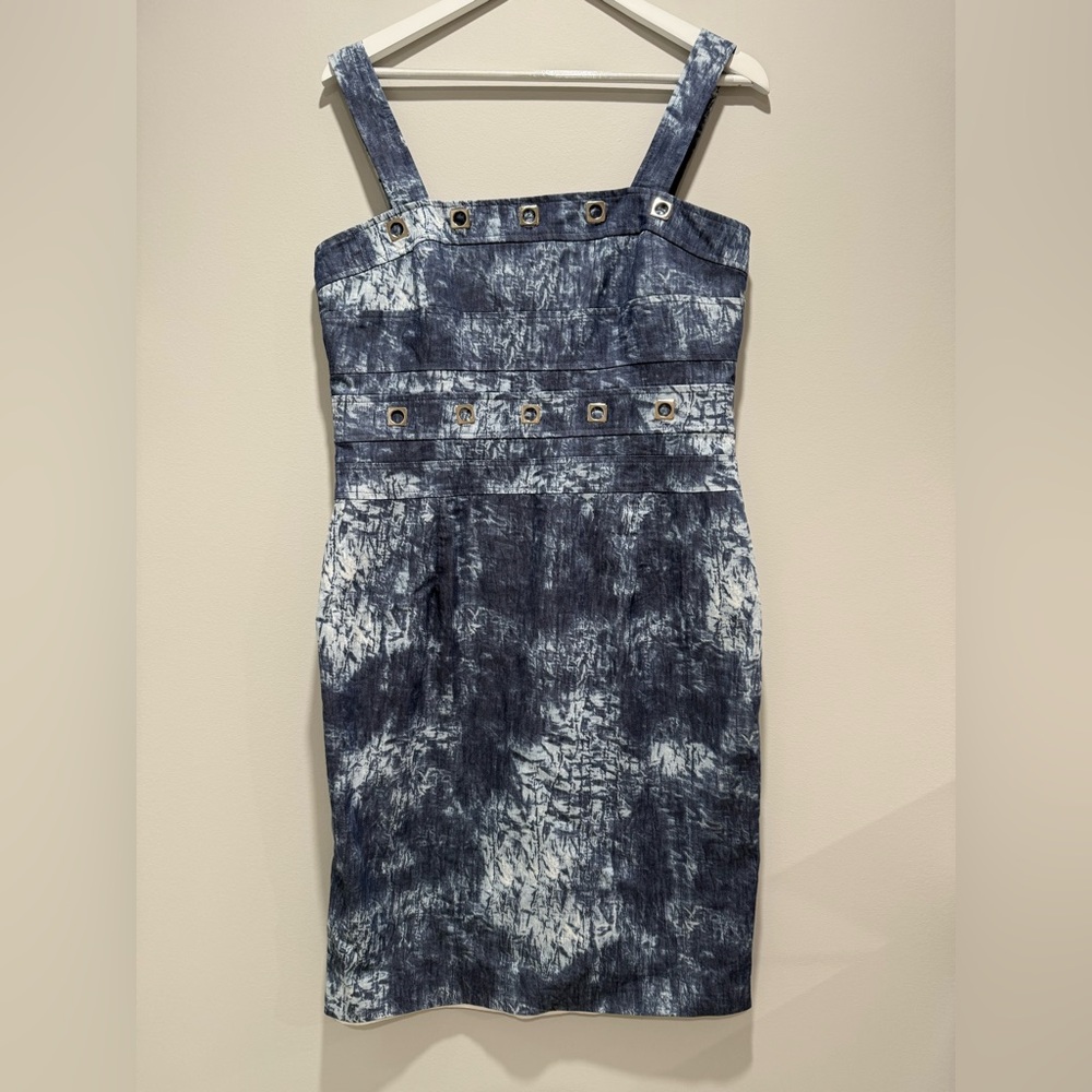 Nueva Blue Tie-Dye Studded Dress Size 10